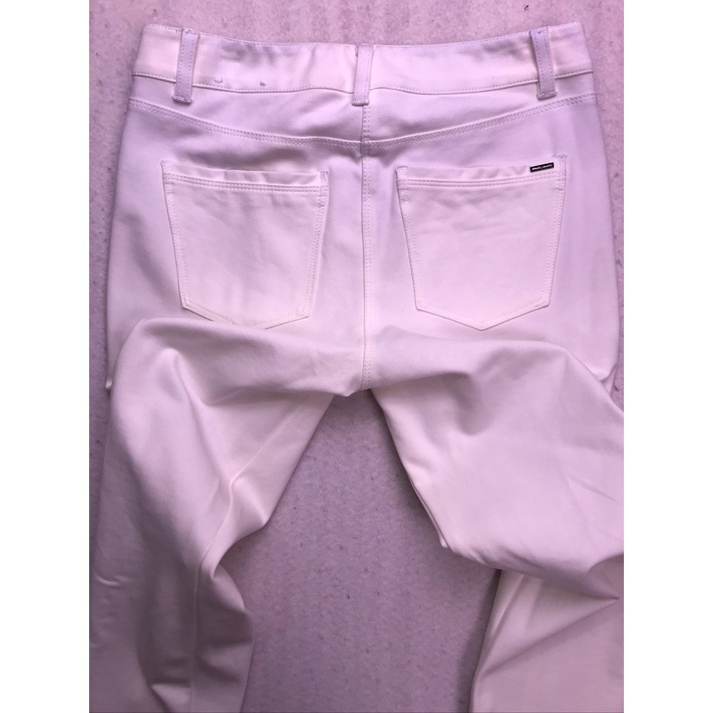 WHBM Skinny Ankle Pants Womens 4 White Zipper Pockets Stretch - Picture 12 of 14